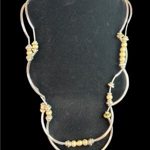 Lizzy James Silver Beaded Necklace